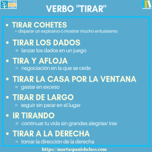 tirar en español