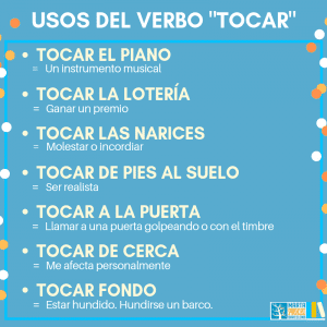 tocar en español